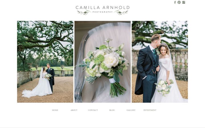 Screenshot of camillaarnholdphotography.com