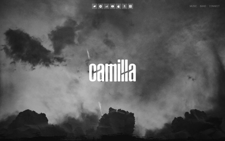 Screenshot of camillaband.com