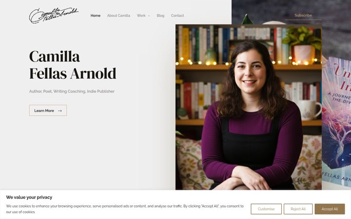 Screenshot of camillafellasarnold.com