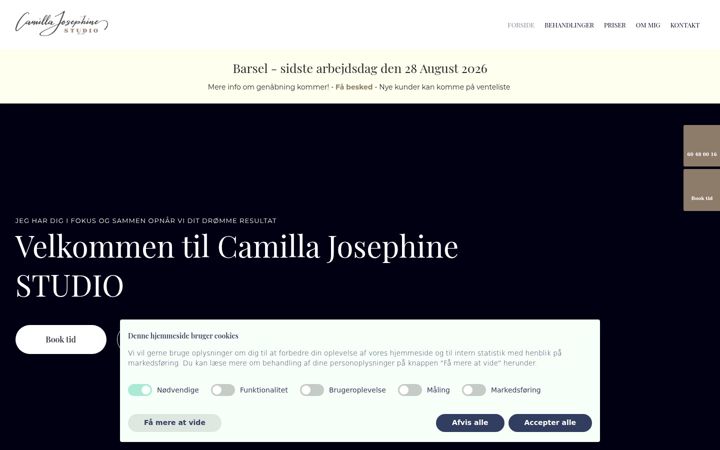 Screenshot di camillajosephine-studio.dk