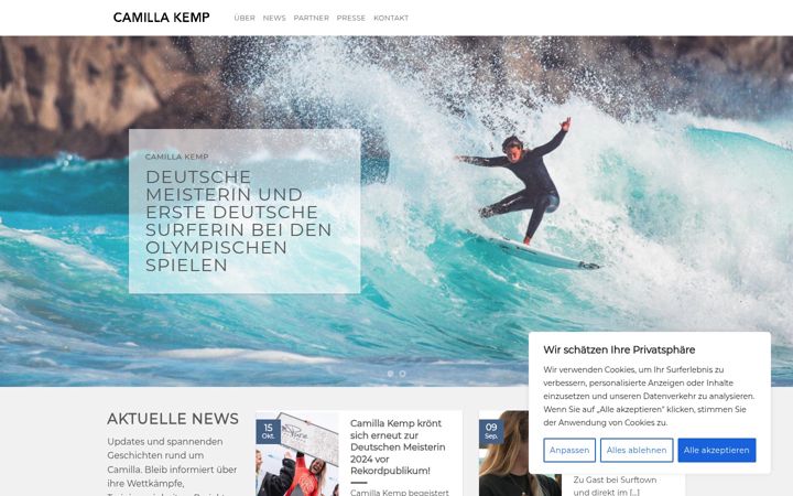 Screenshot of camillakemp.de