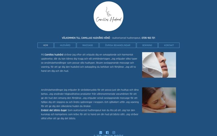Screenshot of camillashudvard.se