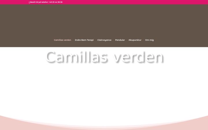 Screenshot of camillasverden.dk