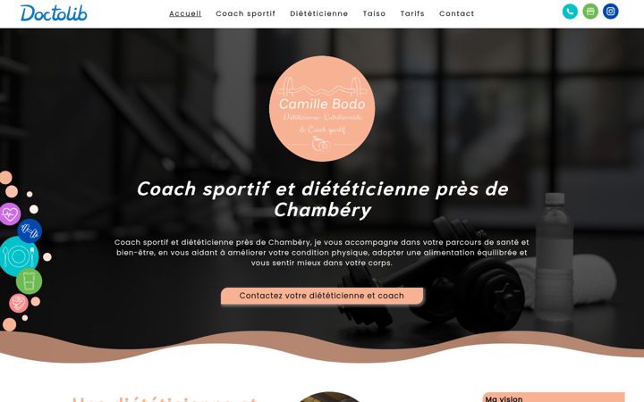 Skærmbillede af camille-diet-coach.fr