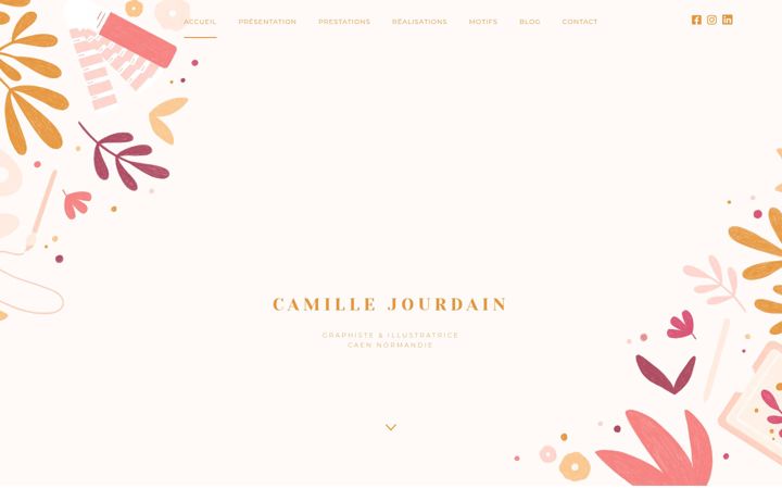 Kuvakaappaus sivustosta camille-jourdain.fr