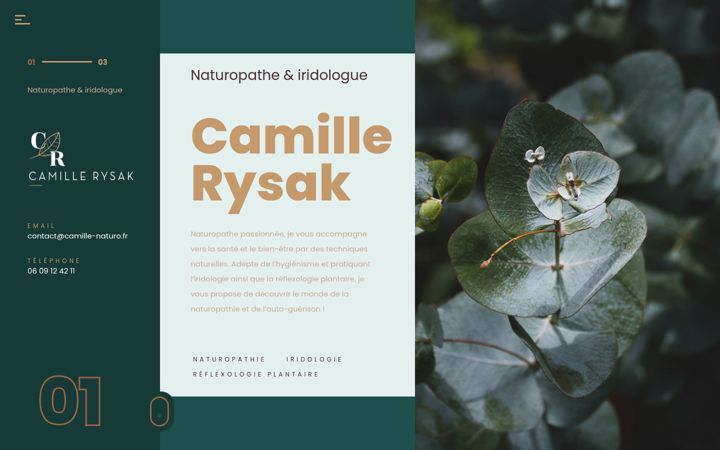 Kuvakaappaus sivustosta camille-naturo.fr