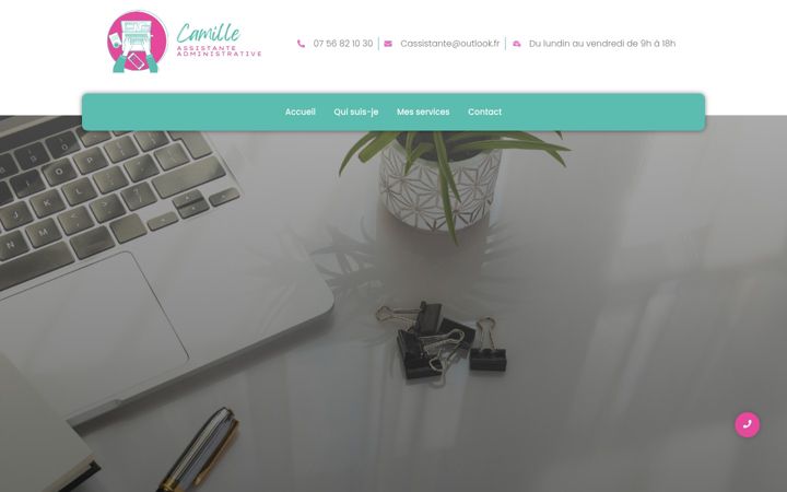 Screenshot of camilleassistanteadministrative.com