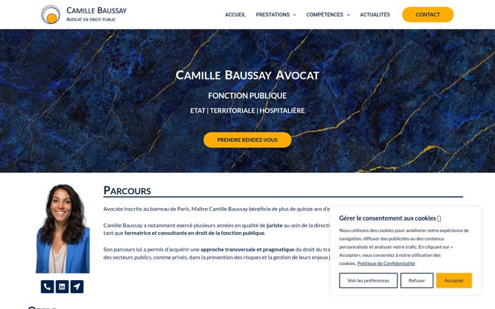 Screenshot of camillebaussayavocat.fr