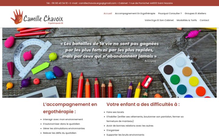 Screenshot of camillechavoix-ergo.fr