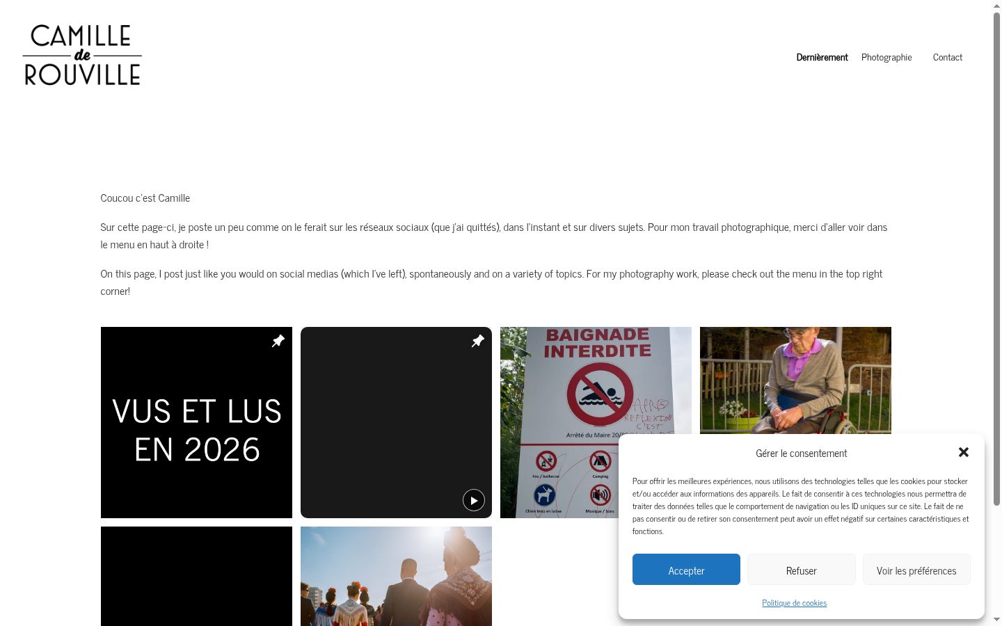 Skjermbilde av samtykkebanneret slik det vises før noen interaksjon