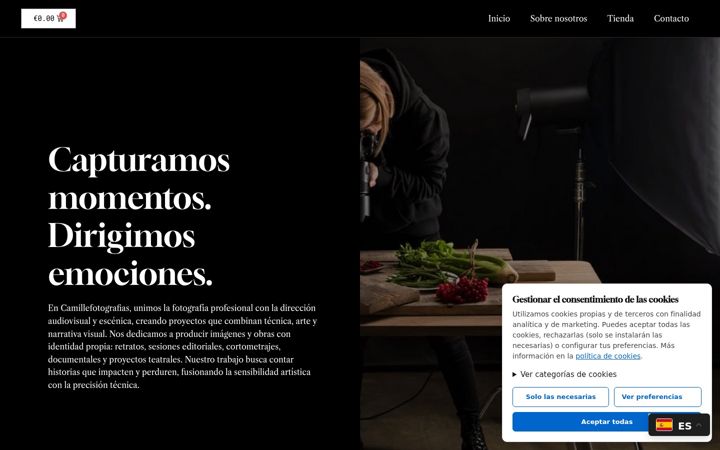 Screenshot of camillefotografias.com