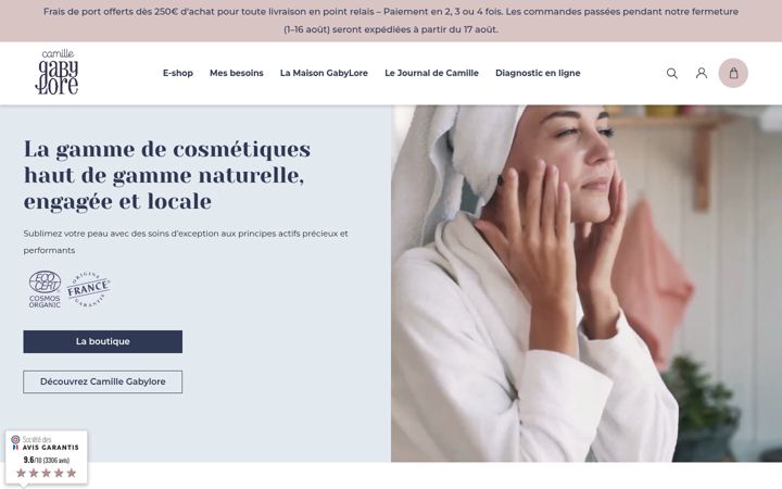 Screenshot of camillegabylore.com