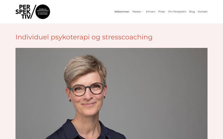 Screenshot of camillehenningsen.dk