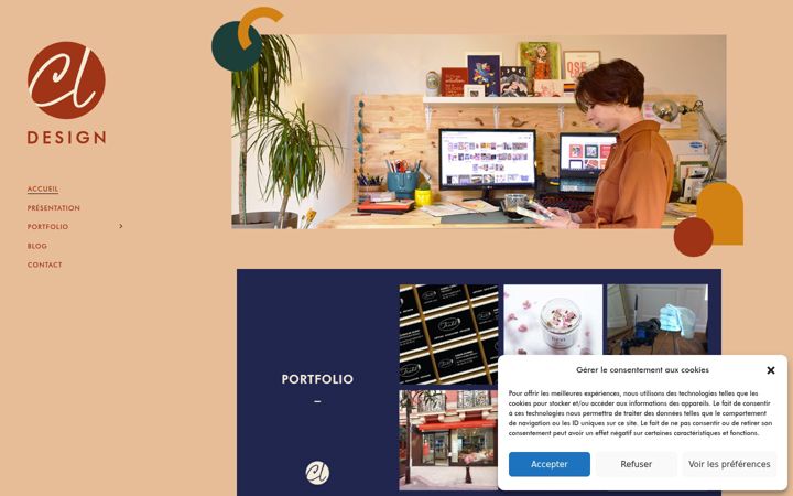 Screenshot of camillelepersdesign.com