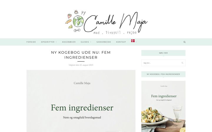Screenshot of camillemaja.dk