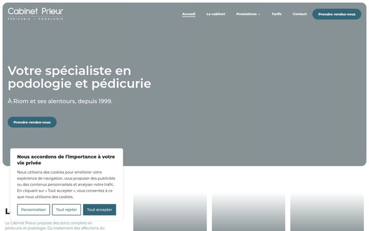 Screenshot of camilleprieur-podologue.fr