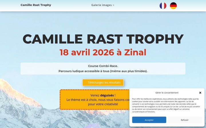 Screenshot of camillerasttrophy.ch