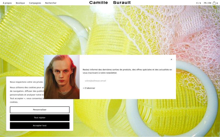 Screenshot of camillesurault.com