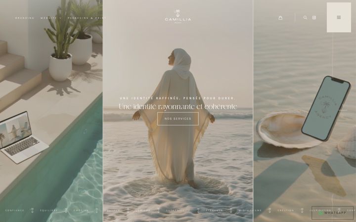 Kuvakaappaus sivustosta camilliaagency.fr