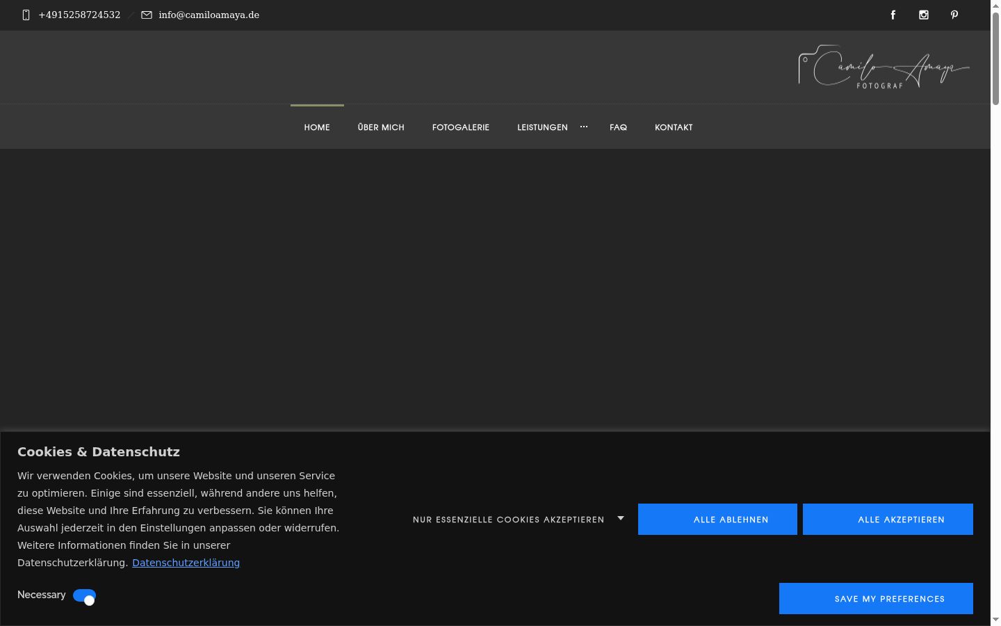 Screenshot του banner συγκατάθεσης που εμφανίστηκε πριν από οποιαδήποτε αλληλεπίδραση