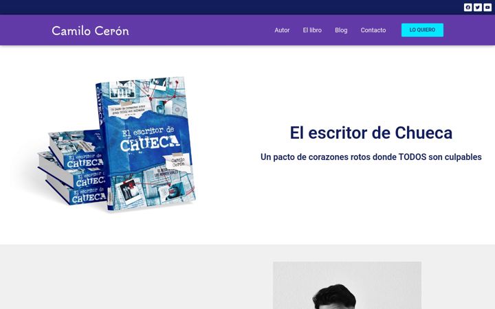 Screenshot of camiloceronelescritordechueca.com