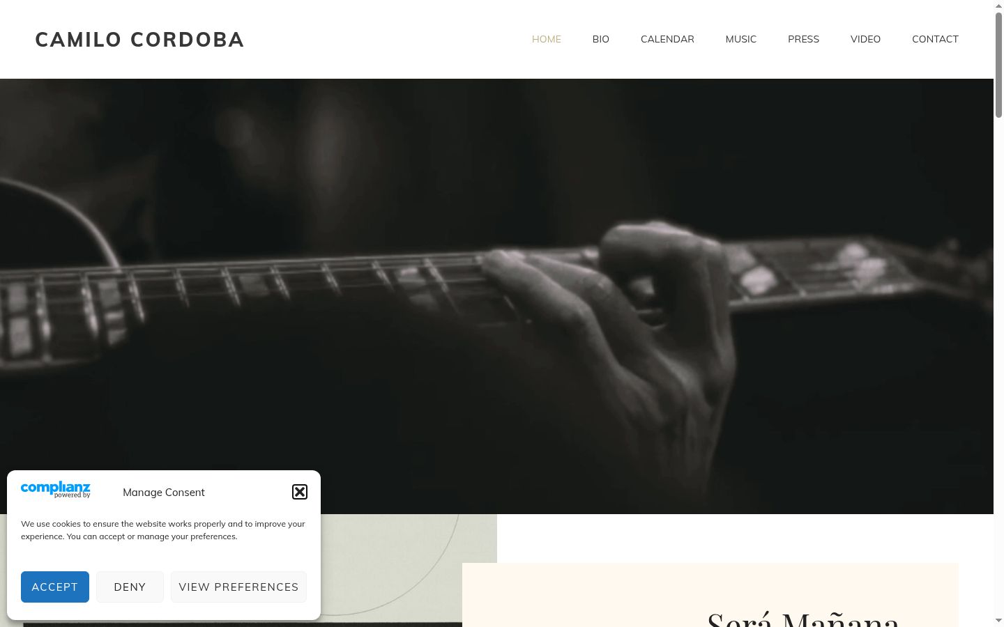 Screenshot του banner συγκατάθεσης που εμφανίστηκε πριν από οποιαδήποτε αλληλεπίδραση