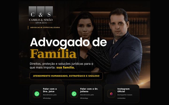 Screenshot stránky camilosimaoadvocacia.com.br