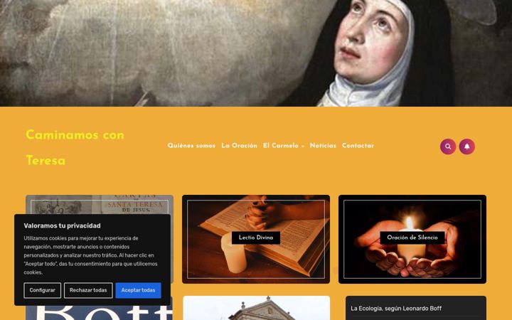 Screenshot of caminamosconteresa.com