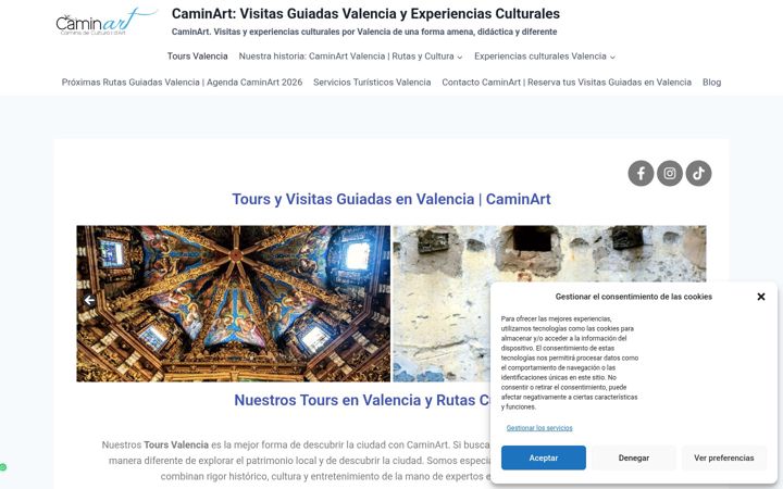 Screenshot of caminart.es