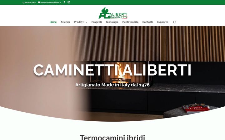 Snimka zaslona za caminettialiberti.it