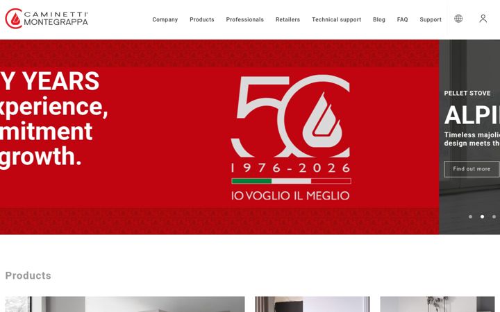 Screenshot of caminettimontegrappa.it