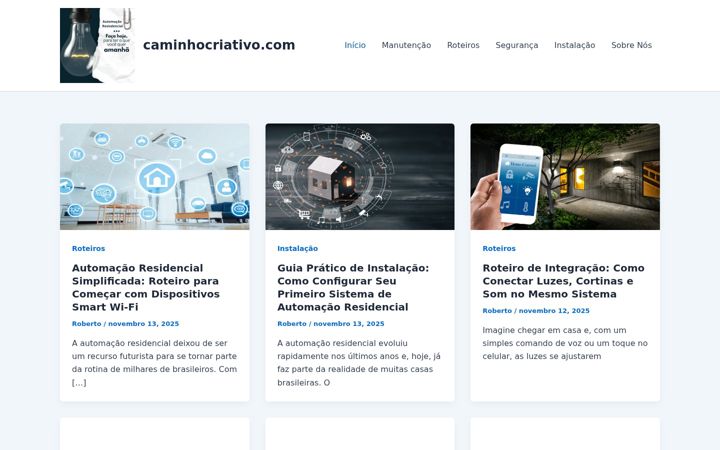 Screenshot of caminhocriativo.com