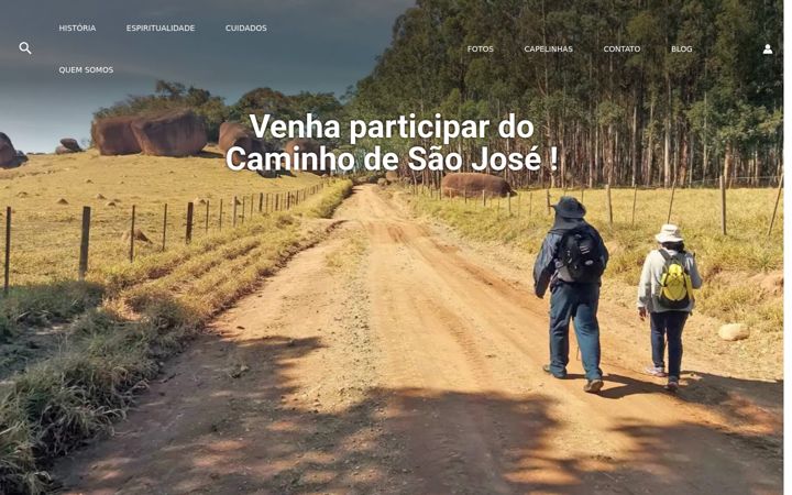 Screenshot stránky caminhodesaojose.com.br