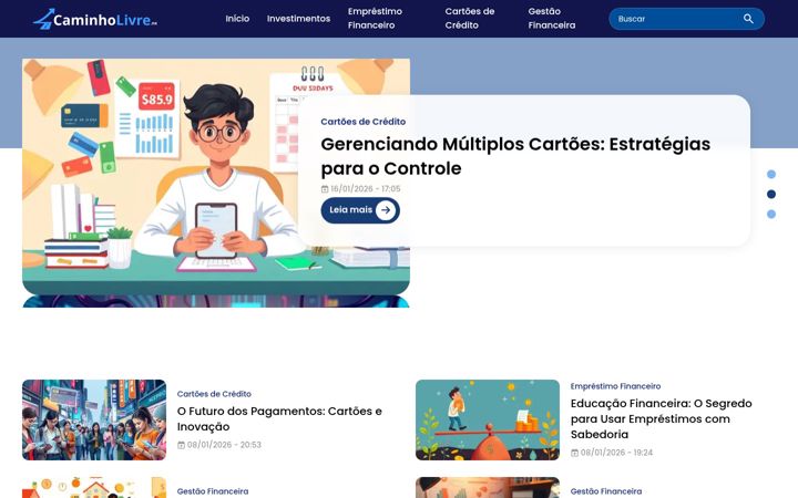 Screenshot of caminholivre.net