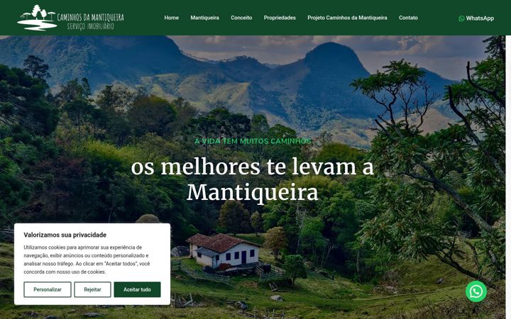 Screenshot van caminhosdamantiqueira.com.br
