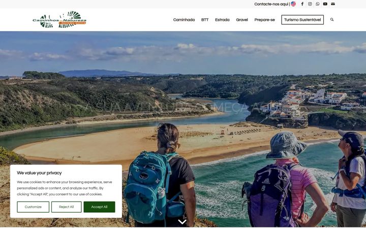 Screenshot of caminhosdanatureza.pt
