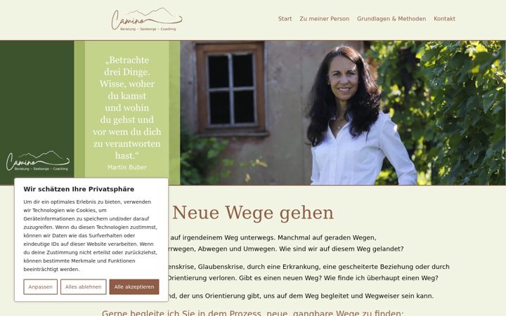 Screenshot of camino-beratungspraxis.de