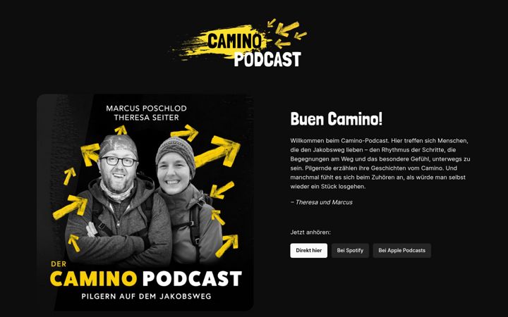 Екранна снимка на camino-podcast.de
