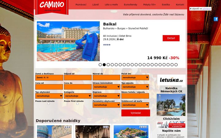 Screenshot of camino-zdar.cz