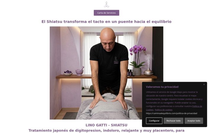 Screenshot of caminoalequilibrio.com