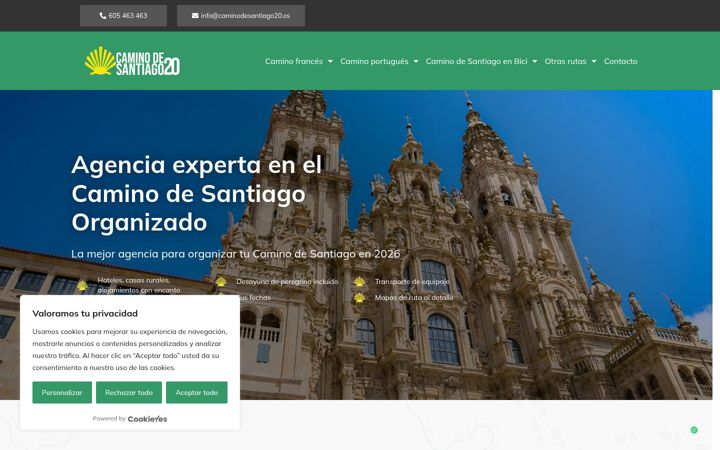 Screenshot of caminodesantiago20.es