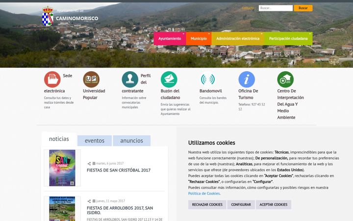 Screenshot of caminomorisco.es