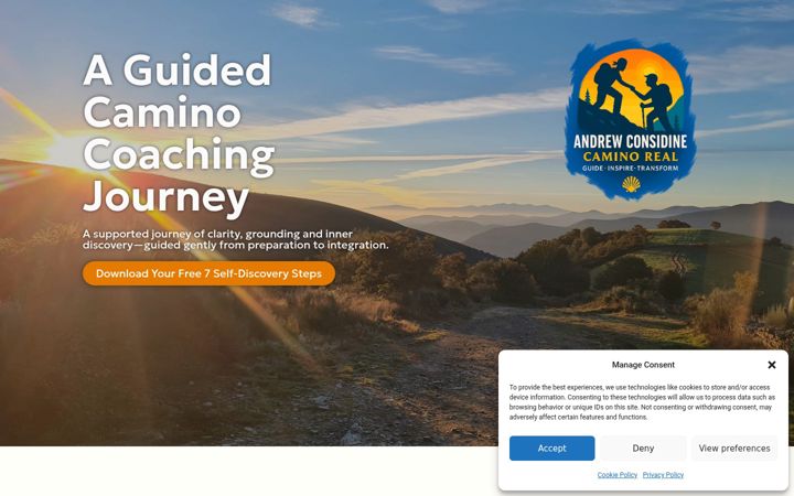 Screenshot of caminorealcoaching.com