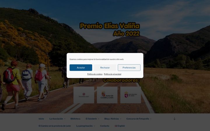 Екранна снимка на caminosantiagoleon.es