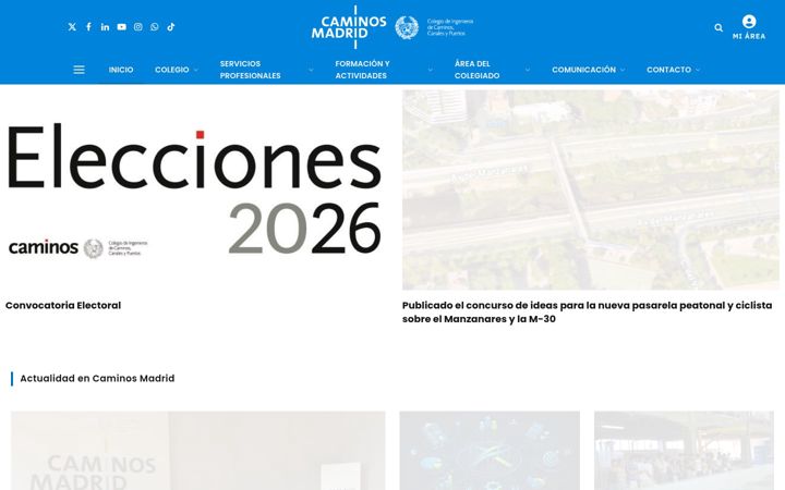 Screenshot of caminosmadrid.es