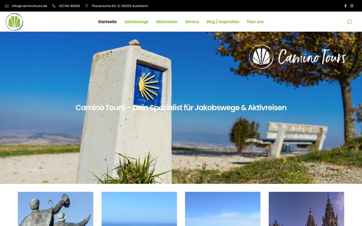 Screenshot of caminotours.de