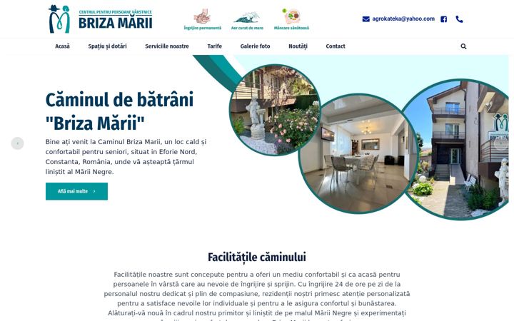 Screenshot of caminulbrizamarii.ro