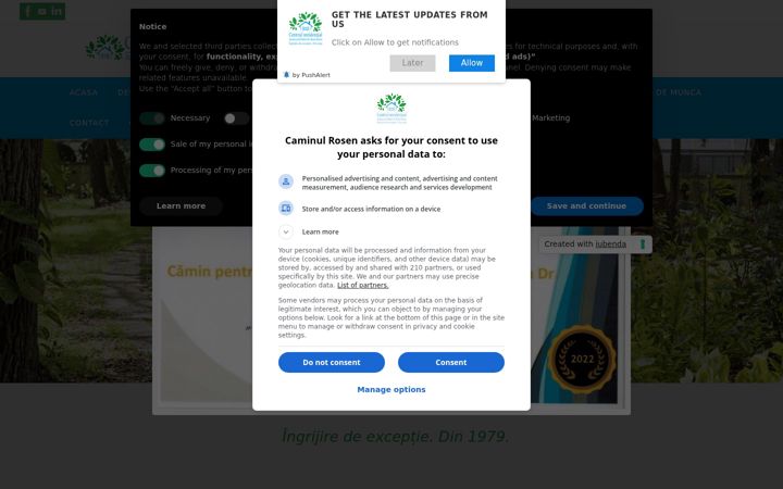 Screenshot of caminulrosen.ro
