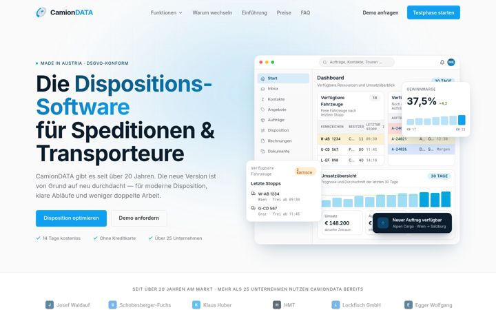 Screenshot of camion-data.com