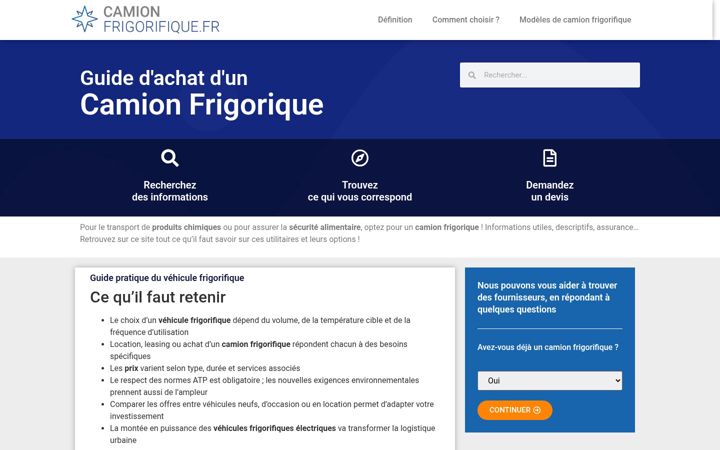 Screenshot of camion-frigorifique.fr